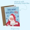 Sleazy Greetings Rude Christmas Card for Adults - 'Santa Knows'