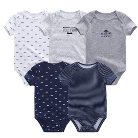 Tone Short-Sleeved Bodysuits for Newborns Baby Boys and Girls 0-3 m/3-6 m/6-9 m/9-12 m Cotton, Beard and glasses baby bodysuit