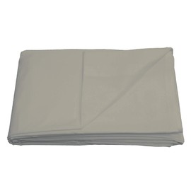 Sleepdown Flat Bed Sheet-Natural-Double, Cotton Mix
