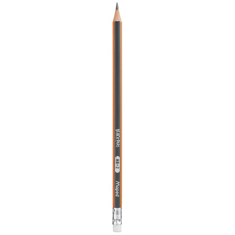 MapMaped Black'Peps 2 Graphite Pencil 72-Pack - Ergonomic Triangular Shape