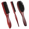 3 Pack Boar Bristle Brush for Slicking Back Slick Back