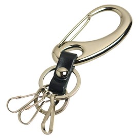 LIMITED SELECT M75 Genuine Leather, Made in Japan, Carabiner, Key Ring, Mind-in-Japan, a-black