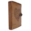 Purpledip Leather Journal 'Beating Heart': Vintage Design Diary Notebook (15178A)