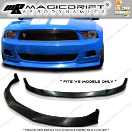 MagicDrift For 10 11 12 Ford Mustang V6 STL Style Front Bumper Lip Spoiler Chin Splitter PU