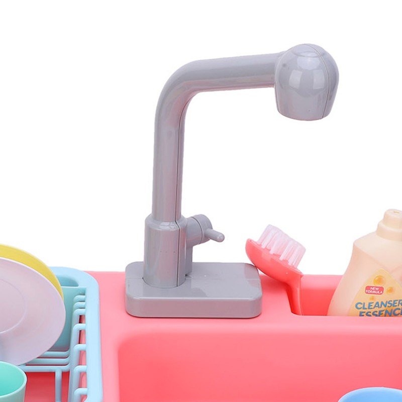 Kids Kitchen Toys Simulation Electric Dishwasher Sink Pretend Play Educational