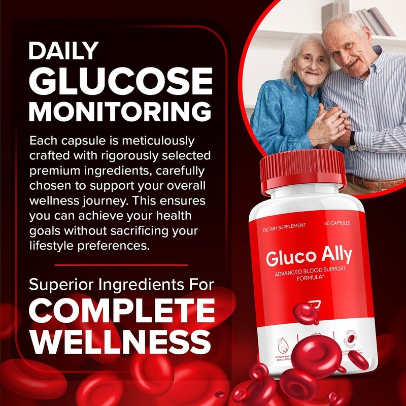Gluco Ally (1 Pack) Gluco Ally Blood Support Capsules -