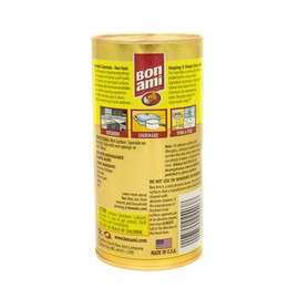 Bon Ami Powder Cleanser for Kitchens & Bathrooms - All Types of Surfaces, Cleans Grime & Dirt, Polishes Surfaces, Absorbs Odors (4 Pack)