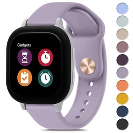 Meliya Bands for Gizmo Watch 3 2 1 / Gabb Watch, 20mm Quick Release Soft Silicone Sport Replacement Watch Strap for Verizon Gizmo Smart Watch 3 2 1 for Girls and Boys (Lavender Gray)