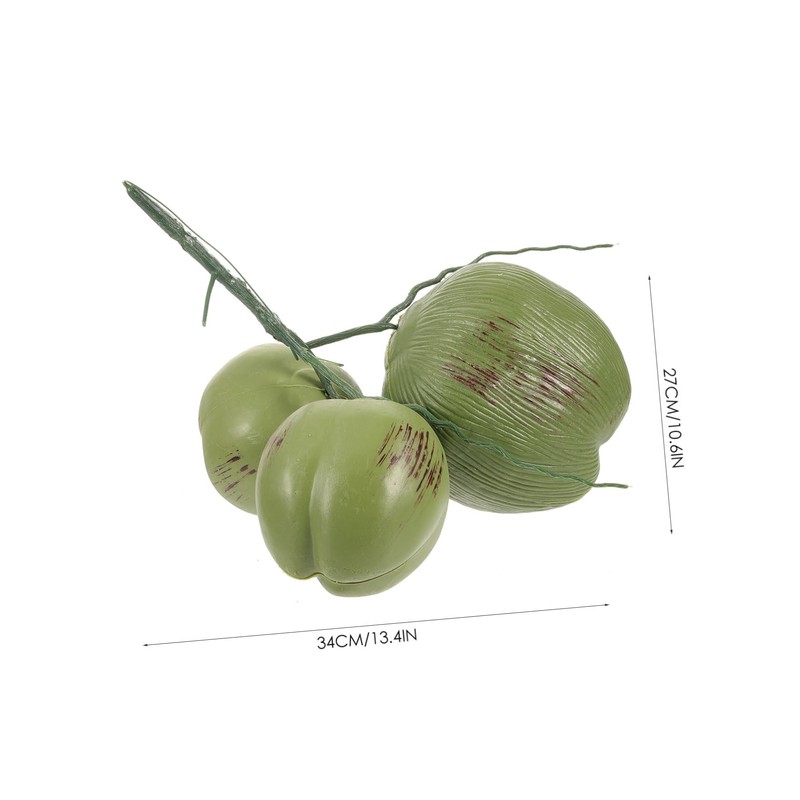 Holibanna 1 Bunch Artificial Coconut Jungle Decorations Fake Coconuts Decoration