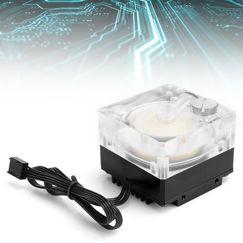 Water Cooling Pump Acrylic Aluminum Computer Accessory Heat Sink Mute
