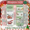 WANDIC 5 Sheets Christmas Rub on Transfer Stickers, Furniture Transfer