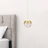 JoollySun Modern Crystal Pendant Light: Brass Gold Mini Globe Hanging