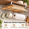 Stainless Steel Hanging Kitchen Storage Rack with Hooks – Paper
