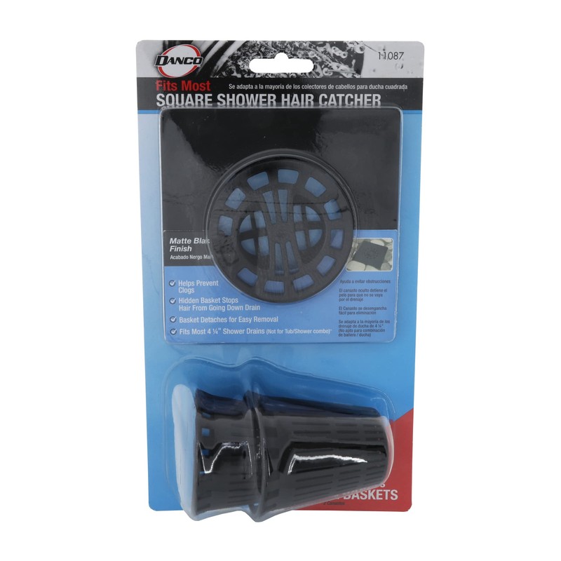 Danco 11087 Square Shower Hair Catcher with Replacement Baskets, Shower