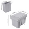 Undercat Pull-Out Trash Can Under Cabinet, 42 Quart 10.6 Gallon