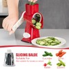 KEOUKE Rotary Cheese Grater with Handle Vegetable Cheese Shredder Slicer