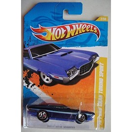 HOT WHEELS 2011 NEW MODELS BLUE '72 FORD GRAN TORINO SPORT 2/50 5 SPOKE