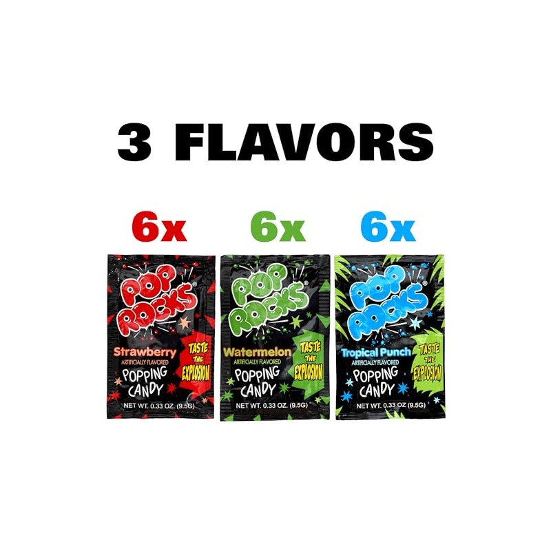 The Hampton Candy Company Pop Rocks Candy 18 Pack, 6