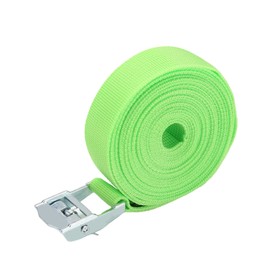 Yinpecly 2Pcs 0.98" x 4M Polypropylene Cam Buckle Lashing Straps 500Kg Load Cap Tie-Down Strap for Moving Cargo Green