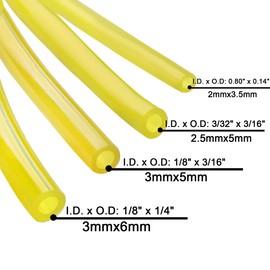 Hipa Trimmer Chainsaw Fuel Line Hose Tube I.D. x O.D. 3/32" x 3/16" 1/8" x 3/16" 1/8" x 1/4" .080" x .140" for Poulan Craftman Chain saw Weed eater Blower 4 Size 4-Feet-Long
