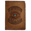 Purpledip Leather Journal 'The Eye': Vintage Design Diary Notebook (12450)