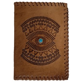 Purpledip Leather Journal 'The Eye': Vintage Design Diary Notebook (12450)