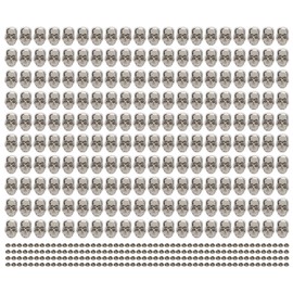 200 Sets Skull Rivets Gothic Style Beautiful Fashionable Skull Stud Accessories for DIY Shoes Clothing Bags Silver