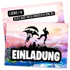 ZETTMANN® 10 Invitation Cards Children's Birthday Girl Boy Invitation Cards Birthday Invitation Cards Birthday Invitations for Children (Gamer)