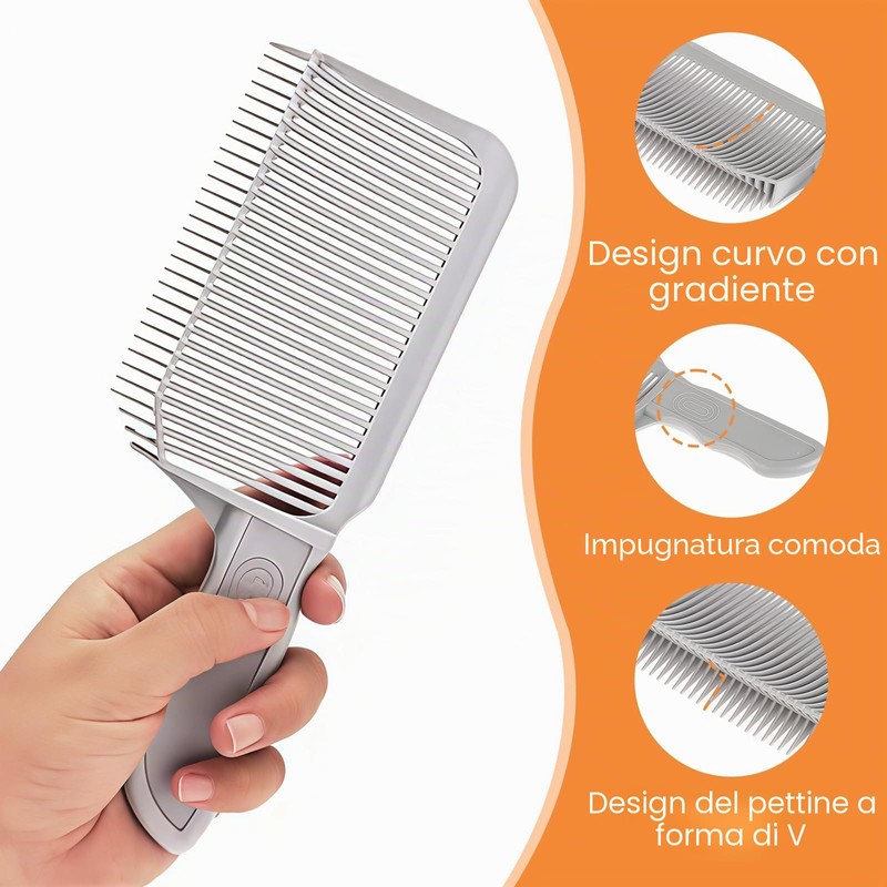 4 Pezzi Sfumatura Capelli Uomo Set 3 Pettine di Posizionamento