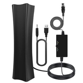 TV-Antenne für Smart TV, Freeview TV Antenne, 4K Digital HD Indoor Amplifier 360° Signalempfang mit Signal Booster Free Local Channels Support All Television TV Antenne