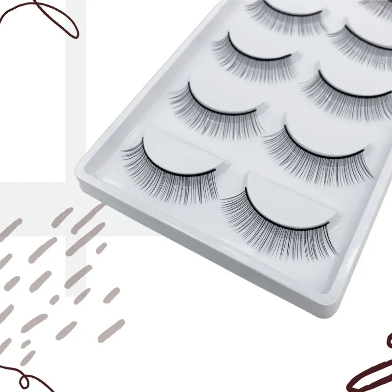 Pestañas de Práctica para Lashistas Principiantes Mink Sintético 5 Pares