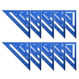 10 Pack 7 Inch Aluminum Alloy Rafter Square, Triangle Carpenter Square Layout Tool for Woodworking and Carpentry