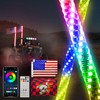 2PCS 3FT Whip Lights with Spring Base, Spiral RGB LED