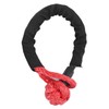 1/2in Car Recovery Straps Winch Rope 35000lbs Flexible Synthetic Shackle