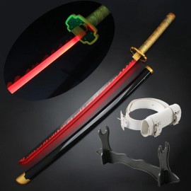 LED Sword Zoro Demon Slayer Katana Yamoto Light up Sword Anime Cosplay Weapons PropsColor: Yoriichi