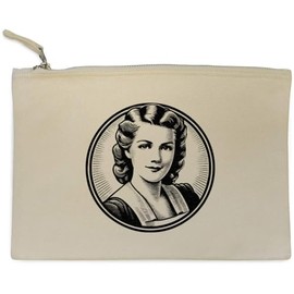 'Vintage Style Woman Portrait' Canvas Clutch Bag/Accessory Case (CL00036840)