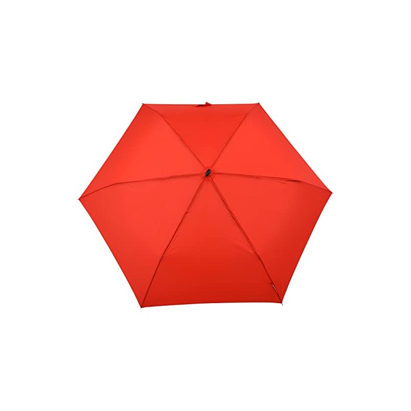 miniMAX® Faltbarer Regenschirm flach winddicht Rot Medium Regenschirm Faltschirm, Rot,