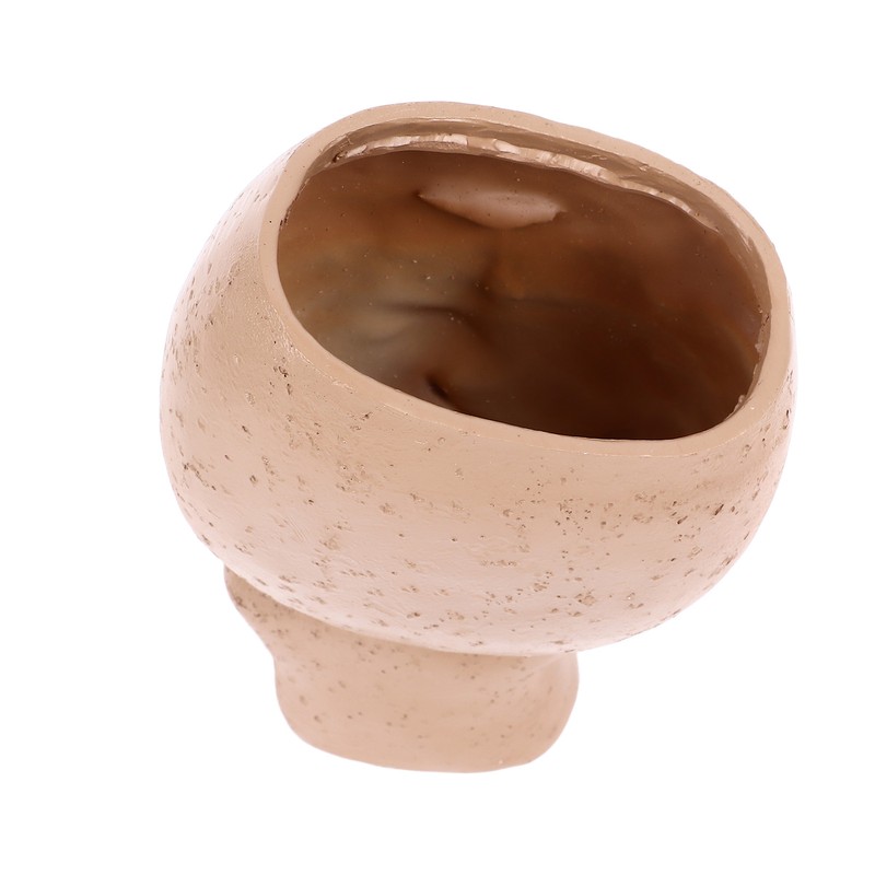 Girl Head Flowerpot Fadeless Durable Resin Face Planter Decorative Succulent
