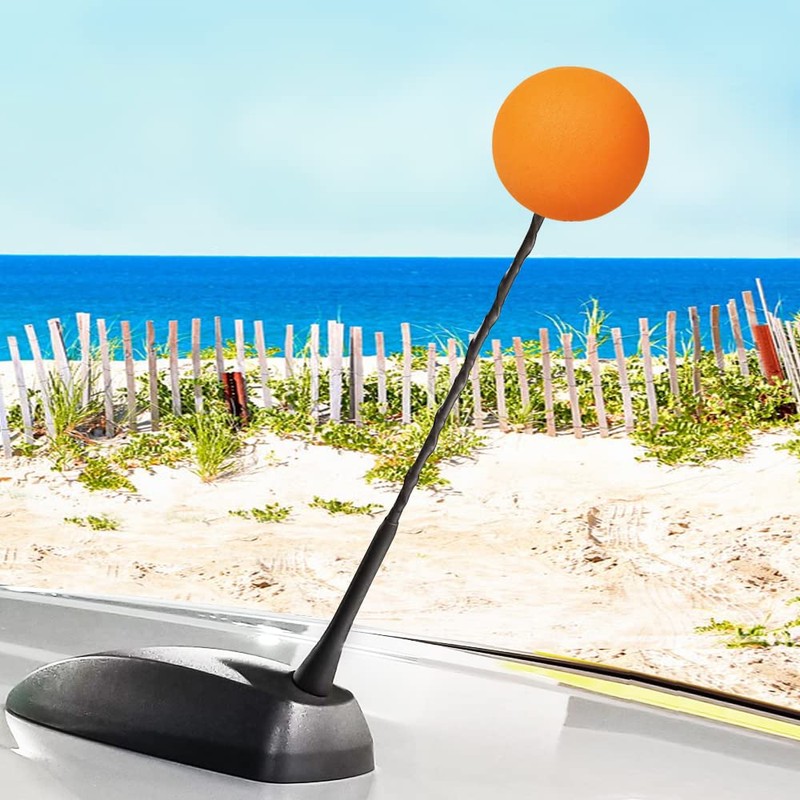 Coolballs Cool Plain Orange Car Antenna Balls (1.75" Diameter) (Pack