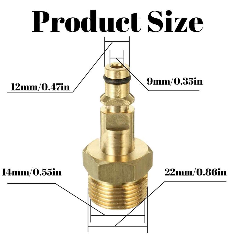 XXLKVSK High Pressure Washer Adapter M22 Pressure Washer Plug to