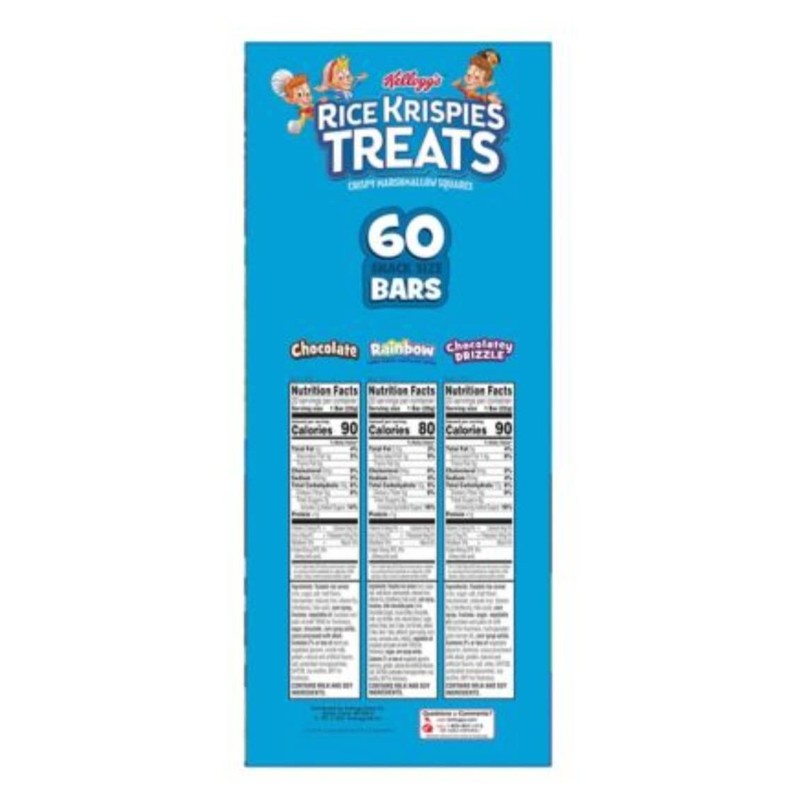 Kellogg's Rice Krispies Treats Snack Bars Variety Pack, 60 ct