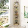 5-Tier Corner Shelf Stand, Gold Corner Bookshelf, Bathroom Storage Rack