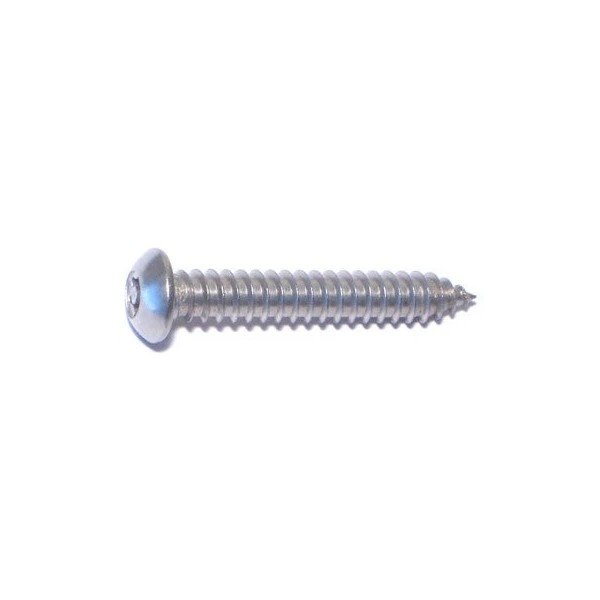 #14 x 1-1/2" 18-8 Stainless Security Button Sheet Metal Screws