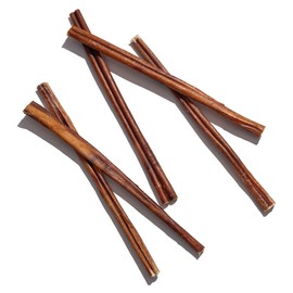 Jack&Pup 12" Bully Sticks Dog Chews | Odor Free Bully Sticks | Single Ingredient, All Natural Pizzle Sticks for Dogs (8oz, 5/6 Sticks)