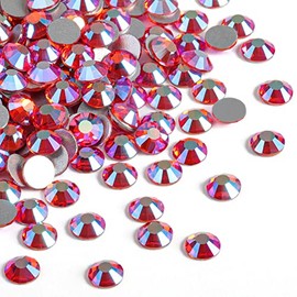 Beadsland 1440 diamantes de imitación de cristal con parte trasera plana, gemas redondas, jacinto AB, SS20, 0.181-0.189 in