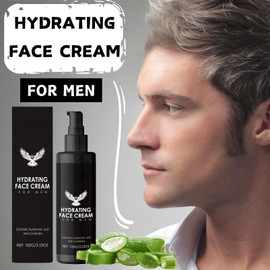 Mens Face Moisturiser, Hydrating Face Cream with Hyaluronic acid & Ceramides, Anti Aging Face Cream to Reduce Fine Lines & Wrinkles, Face Moisturisers for Dry Skin, Oil Control, Mens Skincare, 100g