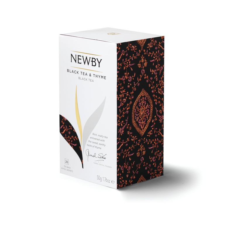 Black Tea with Thyme – 25 Individually Wrapped Tea Bags