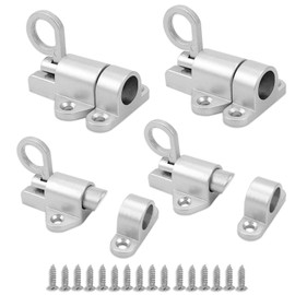 Door Bolt Gate Bolt Automatic Bolt Bolt 4 Pieces Balcony Door Catch with Screw and Spring Slide Bolt Small Lock Bolt Door Lock Lock Spring Latch for Indoor Outdoor Door Window
