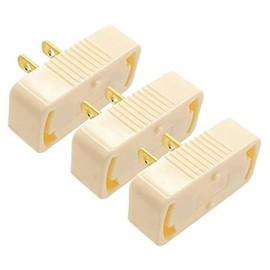 Kokusendo Ceiling Mount from Outlets, Square Ceiling Adapter, Outlet Type, No Construction Required, Easy Installation, Hanging Ceiling Plug, Lighting Parts, Office, Living Room, Dining Counter, Meeting Room, Beige, Set of 3