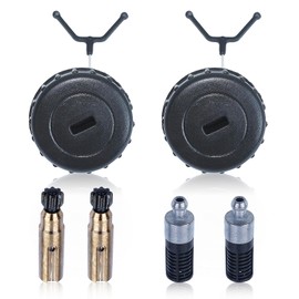 AUMEL 2 Fuel Cap with 2 Oil Filters 2 Oil Pumps for Stihl MS180 MS170 018 017 MS 180 170 Chainsaw Replaces 1130 350 0500 Spare Part
